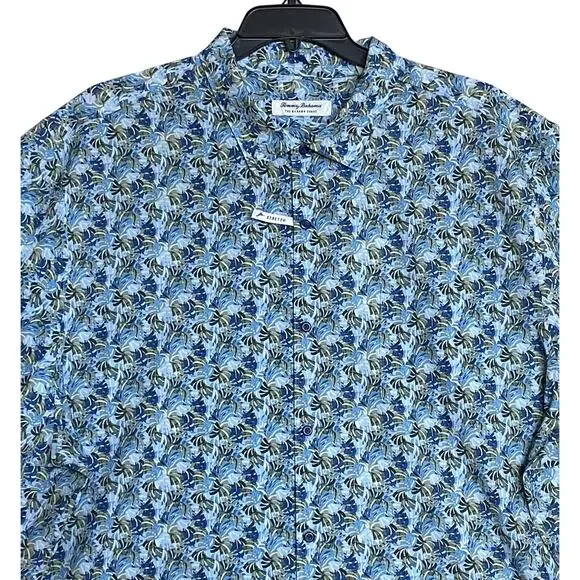 Tommy Bahama Shirt Men's 3XLT Big & Tall Bahama Coast Chico Palms Blue NEW